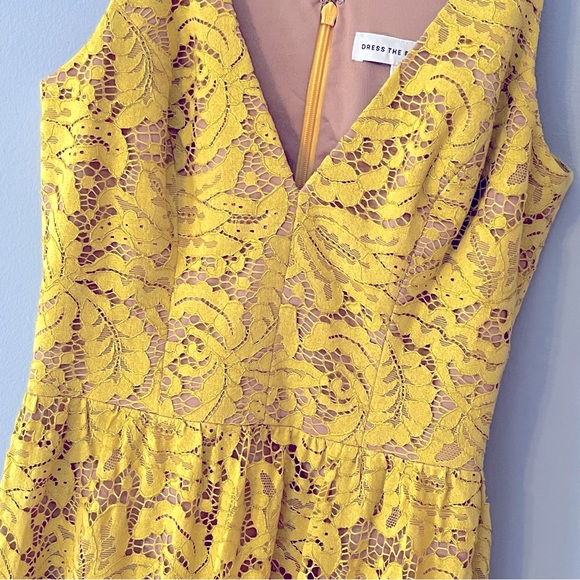 NEW Dress the Population Melina Dress - Canary Yellow - Picture 5 of 11